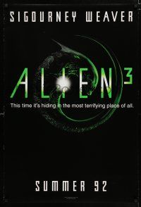 2y135 ALIEN 3 teaser DS 1sh '92 this time it's hiding in the most terrifying place of all!