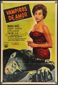 2y277 ROAD TO SHAME Argentinean '59 sexy Magali Noel is a Vampire of Love, art by Cirilo!