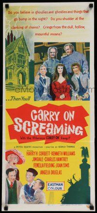 2y429 CARRY ON SCREAMING Aust daybill '66 do you believe in ghosties that go bump in the night?