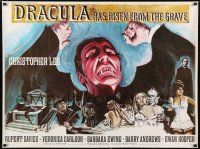2y226 DRACULA HAS RISEN FROM THE GRAVE British quad '69 Hammer, Chantrell art of Christopher Lee!