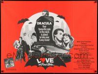 2y236 LOVE AT FIRST BITE British quad '79 vampire George Hamilton as Dracula in New York City!