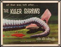 2y081 KILLER SHREWS 1/2sh '59 classic horror art of all that was left after the monster attack!