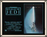 2y086 RETURN OF THE JEDI 1/2sh '83 George Lucas classic, art of hands holding lightsaber!