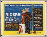 2y088 RIDERS TO THE STARS style A 1/2sh '54 Lundigan, rocket through space on greatest adventure!