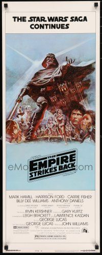 2y115 EMPIRE STRIKES BACK style B insert '80 George Lucas classic, cool montage art by Tom Jung!