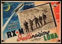 2y195 ROCKETSHIP X-M Italian 13x18 pbusta '50 Lloyd Bridges & his men exploring a new planet!