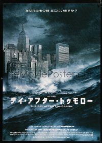 2y201 DAY AFTER TOMORROW advance DS Japanese 29x41 '04 different art of city flooding with water!