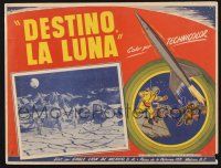 2y308 DESTINATION MOON Mexican LC '50 Robert A. Heinlein, cool image of astronauts in space!