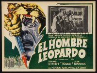 2y329 LEOPARD MAN Mexican LC R50s Jacques Tourneur, O'Keefe, Margo, cool different border art!