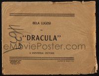 2y482 DRACULA LC brown bag '31 it's what they sent the lobby card sets to theaters in!