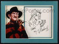 2y036 NIGHTMARE ON ELM STREET signed matted drawing '84 by Robert Englund, he drew Freddy Krueger!