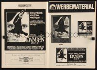 2y404 DAMIEN OMEN II German pressbook '78 art of demonic crow, the first time was only a warning!