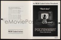 2y379 POLTERGEIST pressbook '82 Tobe Hooper, classic, they're here, Heather O'Rourke by TV!