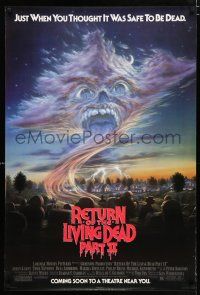 2y153 RETURN OF THE LIVING DEAD 2 advance 1sh '88 just when you thought it was safe to be dead!