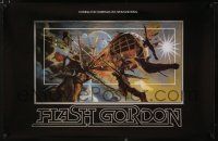 2y168 FLASH GORDON foil 25x38 special '80 best different artwork by Philip Castle!