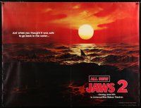 2y252 JAWS 2 subway poster '78 classic 'just when you thought it was safe' teaser image!