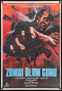 2y185 DAY OF THE DEAD Turkish '85 George Romero Night of the Living Dead zombie sequel, different!