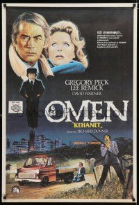 2y187 OMEN Turkish '76 Gregory Peck, Lee Remick, Satanic horror, different art by Ugurcan!