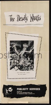 2y397 DEADLY MANTIS English pressbook '57 great different images of the giant insect monster!