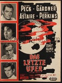 2y424 ON THE BEACH German program '59 Peck, Gardner, Astaire & Perkins, the premiere in Nuremberg!