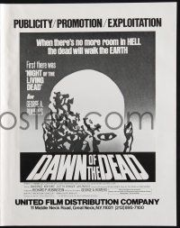 2y299 DAWN OF THE DEAD pressbook '79 George Romero, there's no more room in HELL for the dead!