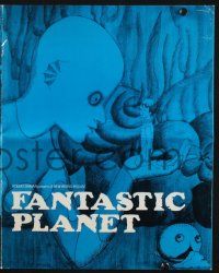 2y358 FANTASTIC PLANET pressbook '73 wacky sci-fi cartoon, Cannes winner, cool artwork!