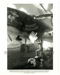 2z068 AMAZING STORIES candid 8x10 still '87 Steven Spielberg by Friendly Persuasian plane on set!