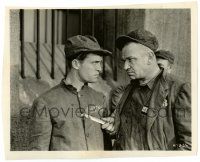 2z127 BIG HOUSE deluxe 8x10 still '30 wonderful c/u of Wallace Beery holding shiv to Chester Morris