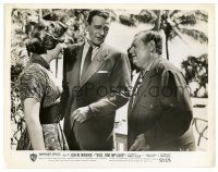 2z128 BIG JIM McLAIN 8x10.25 still '52 John Wayne standing between Nancy Olson & Vernon McQueen!