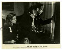 2z129 BIG SLEEP 7.75x9.5 still R54 Lauren Bacall watches Humphrey Bogart at window with gun!