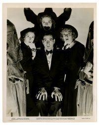 2z137 BLACK LEGION 8x10.25 still '36 great image of Humphrey Bogart & ladies scared by klansmen!