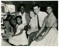 2z171 BUNDLE OF JOY candid 7.5x9.5 still '57 Debbie Reynolds, Fisher, Nat King Cole & his kids!
