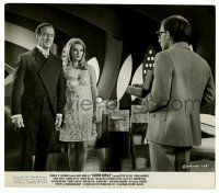 2z197 CASINO ROYALE 8.25x9.5 still '67 David Niven as Bond & Barbara Bouchet stare at Woody Allen!