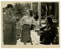 2z249 DARK VICTORY candid 8x10.25 still '39 Humphrey Bogart laughing at Bette Davis & Fitzgerald!