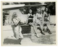 2z296 DOWN TO EARTH candid 8.25x10 still '46 sexy starlets taking photos by pool by Cronenweth!