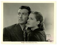 2z316 ESCAPE 8x10.25 still '40 great close up of Robert Taylor & beautiful Norma Shearer!