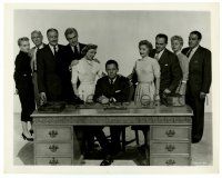 2z323 EXECUTIVE SUITE 8x10 still '54 William Holden at desk surrounded by Stanwyck & top cast!