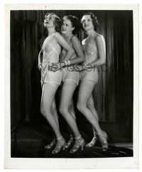2z339 FOOTLIGHT PARADE deluxe 8x10 still '33 3 sexy showgirls in barely-there outfits side by side!
