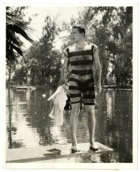 2z373 GENTLEMAN JIM candid 8.25x10 still '42 great image of Errol Flynn wearing a daring swimsuit!