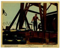 2z015 GIANT color 8x10 still #9 '56 best image of James Dean standing on oil rig, George Stevens
