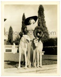 2z397 GOIN' TO TOWN 8x10.25 still '35 Mae West in sexy dress & fur with Russian wolfhounds!