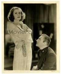 2z403 GRAND HOTEL 8x10.25 still '32 great image of John Barrymore looking up at Greta Garbo!