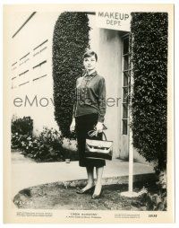 2z408 GREEN MANSIONS 8x10.25 still '59 Audrey Hepburn standing outside Makeup Department!