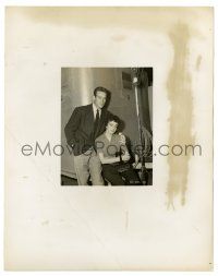 2z419 GUY MADISON 8x10.25 still '55 with his wife Sheila Connolly, who just had a baby girl!