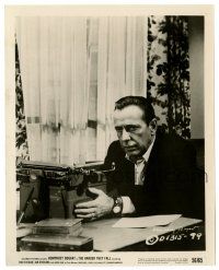 2z426 HARDER THEY FALL 8x10 still '56 close up of Humphrey Bogart sitting at desk by typewriter!