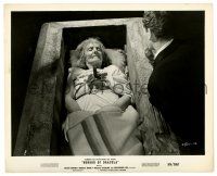 2z445 HORROR OF DRACULA 8.25x10 still '58 c/u of female vampire in coffin with stake in her heart!
