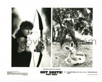 2z447 HOT SHOTS PART DEUX 8x10 still '93 wacky images of Charlie Sheen with Energizer Bunny & bow!
