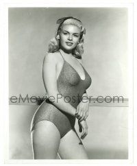 2z499 JAYNE MANSFIELD 8x10 still '50s super sexy close portrait wearing skin-tight swimsuit!