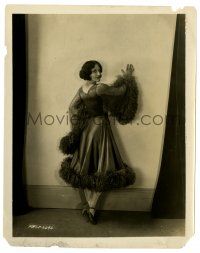 2z508 JOAN CRAWFORD 8x10.25 still '25 super young modeling a novel dance frock of brown satin!