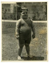 2z511 JOE COBB 7.75x9.75 still '20s full-length close up of the Our Gang star wearing swimsuit!